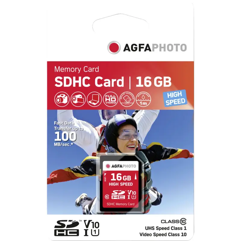 AgfaPhoto SDHC karta 16GB High Speed Class 10 UHS I U1 V10