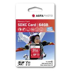 AgfaPhoto SDXC karta 64GB High Speed Class 10 UHS I U1 V30