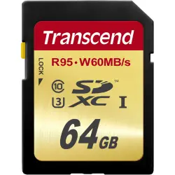 Transcend SDXC              64GB Class 10 UHS-I U3 Ultimate