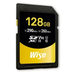 Wise SDXC UHS-II V90       128GB R:290MBs / W:260MBs   WI-SD-N128
