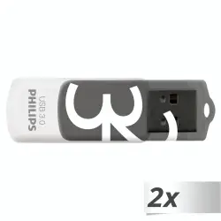 Philips USB 3.0 2-Pack      32GB Vivid Edition Shadow Grey