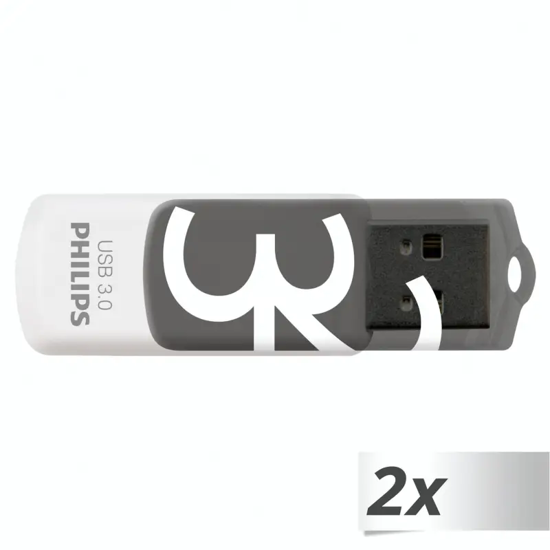 Philips USB 3.0 2-Pack      32GB Vivid Edition Shadow Grey