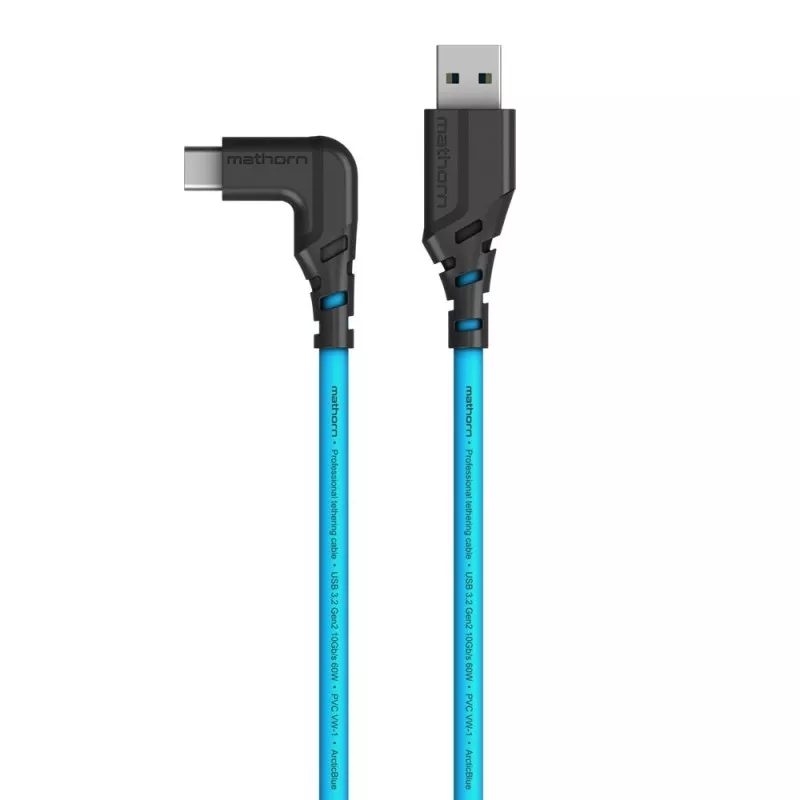 Kabel fotograficzny Mathorn MTC-501 5m 10Gbps 60W USB A-C90 ArcticBlue