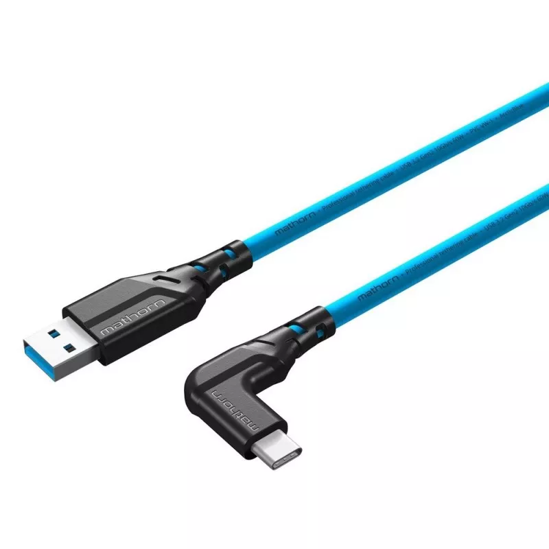 Kabel fotograficzny Mathorn MTC-501 5m 10Gbps 60W USB A-C90 ArcticBlue