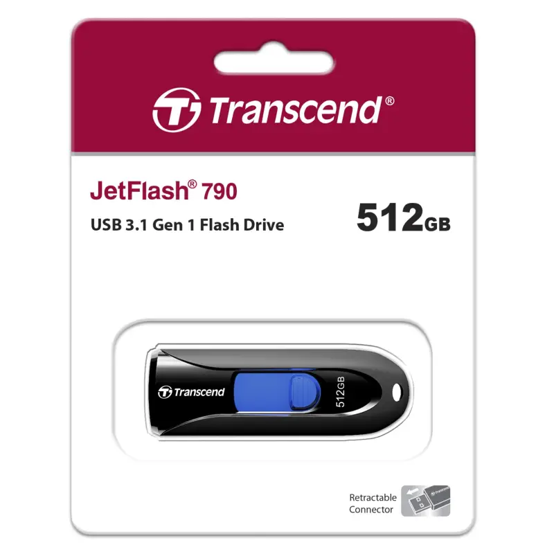 Transcend JetFlash 790     512GB USB 3.1 Gen 1 black