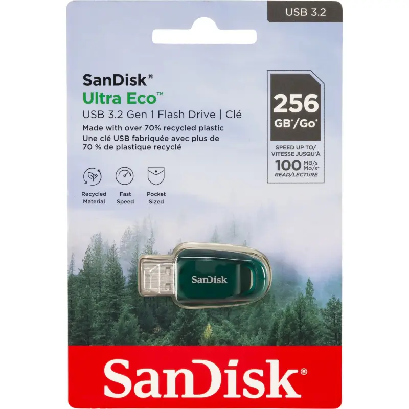 SanDisk Ultra Eco Drive    256GB USB 3.2 100MB/s  SDCZ96-256G-G46