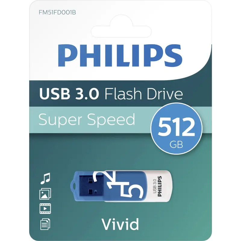 Philips USB 3.0            512GB Vivid Edition Spring Blue