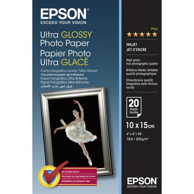 Epson Ultra Glossy Photo Paper 10x15 cm, 20 k., 300 g S 041926