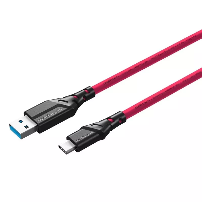 Kabel fotograficzny Mathorn MTC-500M 5m 10Gbps 60W USB A-C Magenta