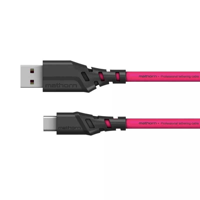 Kabel fotograficzny Mathorn MTC-500M 5m 10Gbps 60W USB A-C Magenta