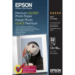 Epson Premium Glossy Photo Paper 13x18 cm, 30 kartek, 255 g