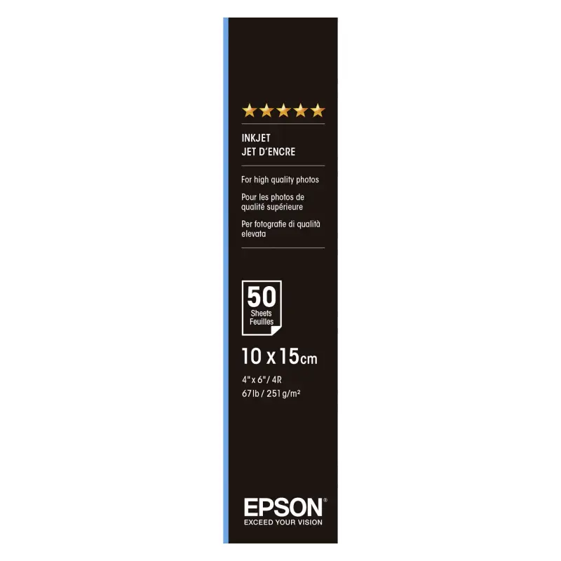 Epson Premium Semigloss Photo Paper 10x15, 50 kartek 251 g