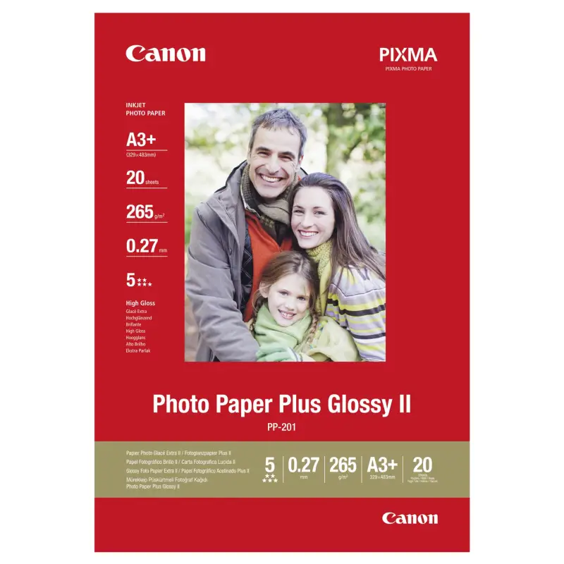 Canon PP-201 A 3+ 20 kartek 265g Photo Paper Plus Glossy II