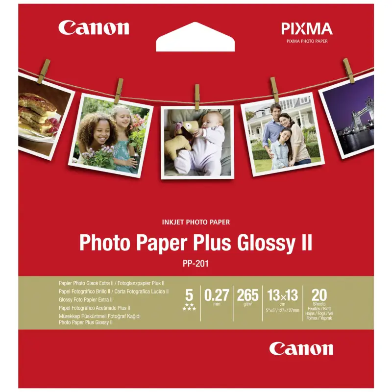 Canon PP-201 13x13 cm 20 kartek Photo Paper Plus Glossy II 265 g