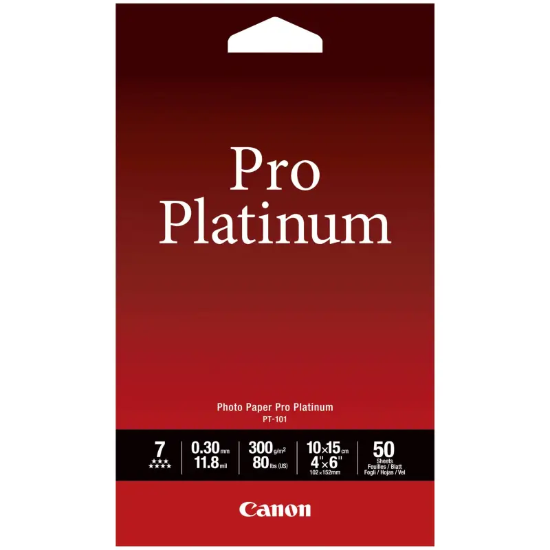 Canon PT-101 10x15 cm, 50 arkus. Photo Paper Pro Platinum   300 g