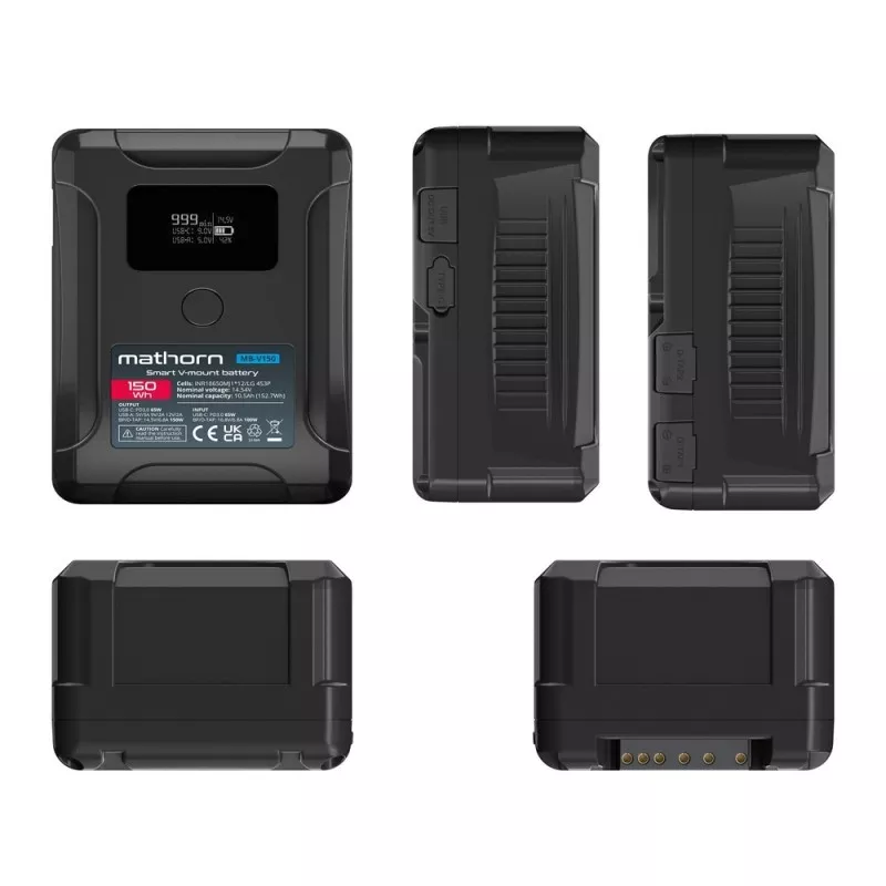 Bateria Mathorn MB-V150 10500mAh PD65W OLED USB-C 150Wh V-mount