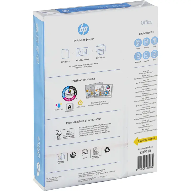 HP Office bialy CHP 110 A 4, 80 g, 500 kartek