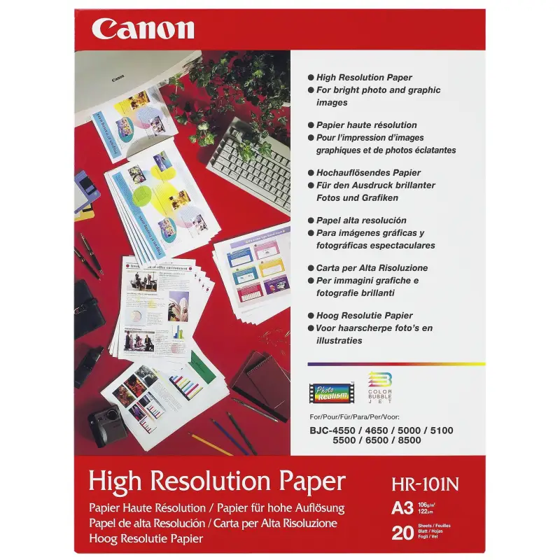 Canon HR 101 N A 3, 20 kartek Papier foto 106 g