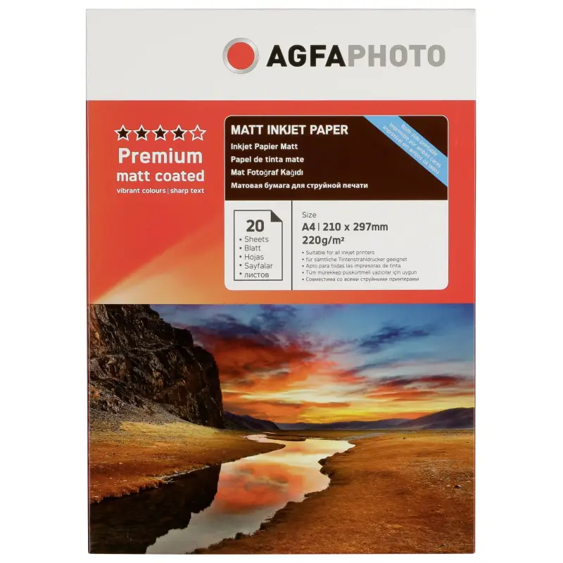 AgfaPhoto Premium Double Side Matt-Coated 220 g A 4 20 arkuszy