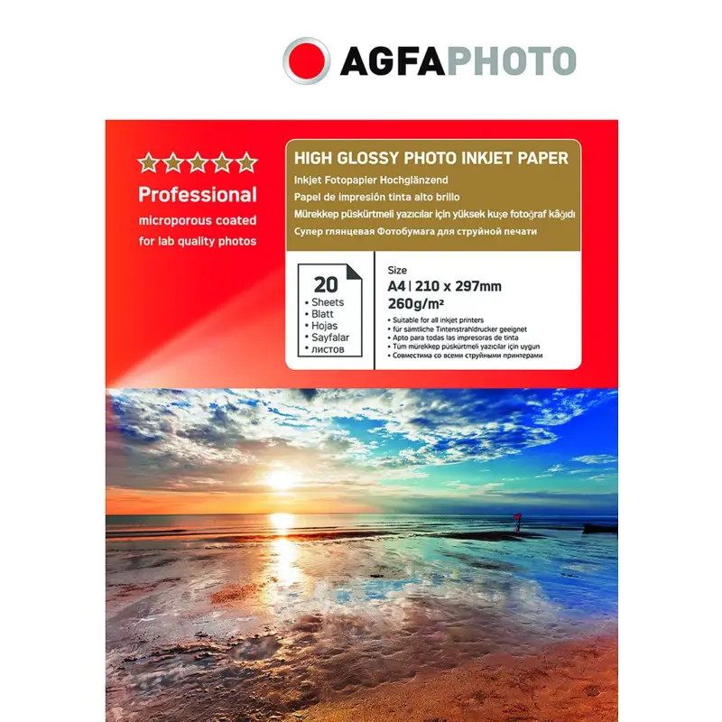 AgfaPhoto Professional Photo Paper High Gloss 260g A4 20 ark.