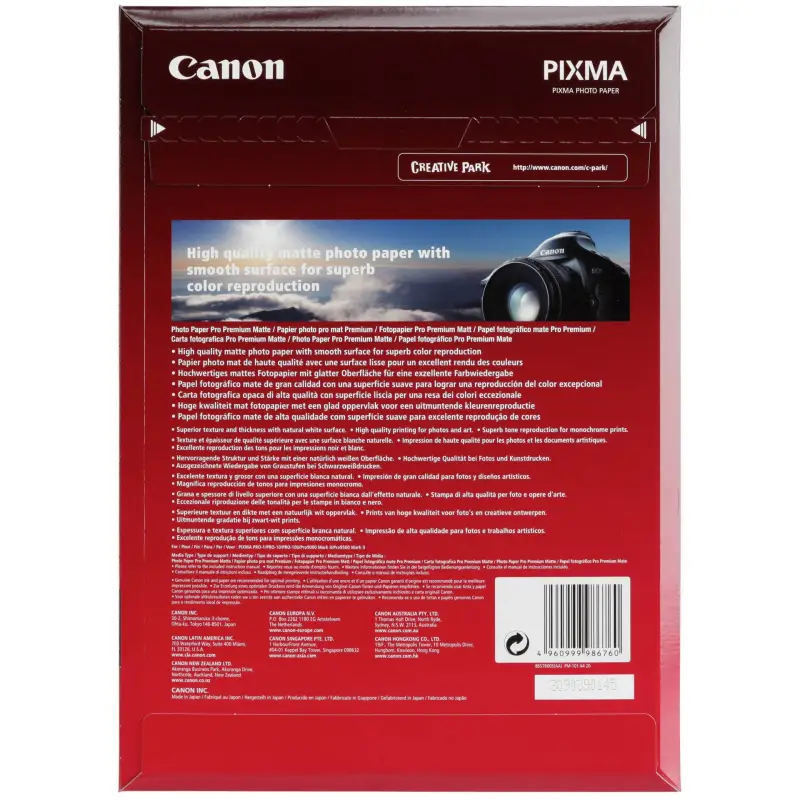Canon PM-101 Pro Premium Matte A 4, 20 kartek, 210 g