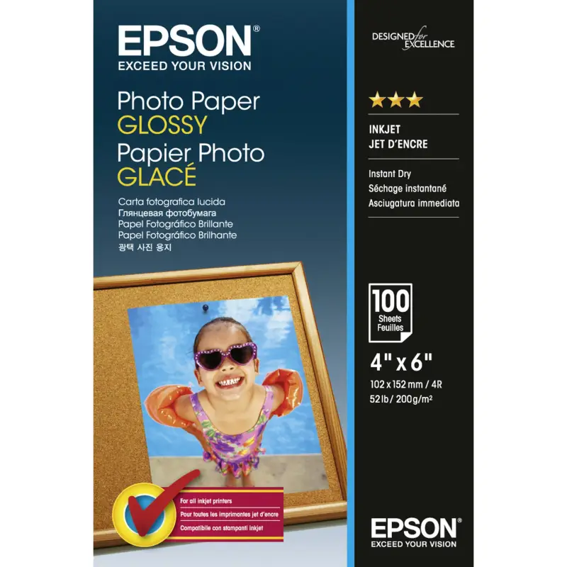 Epson Photo Paper Glossy 10x15 cm 100 kartek 200 g