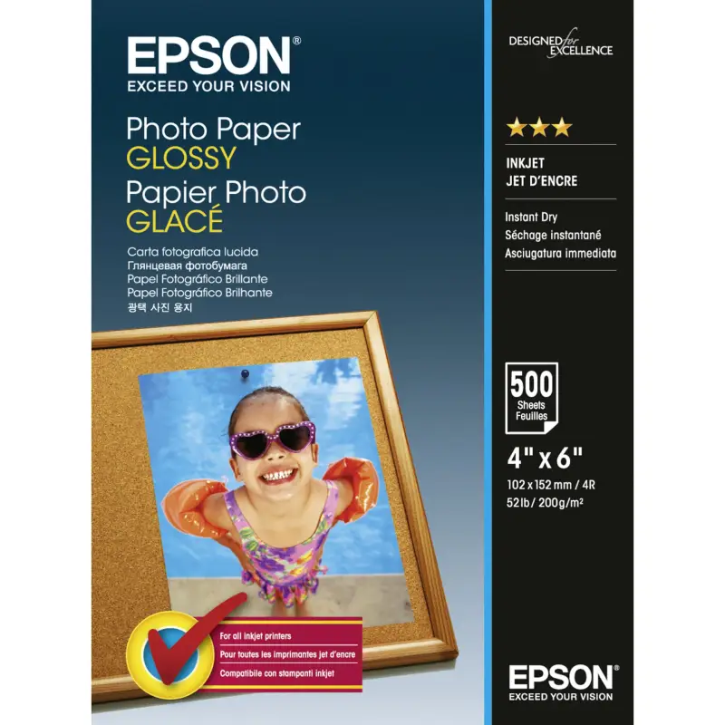 Epson Photo Paper Glossy 10x15 cm 500 kartek 200 g