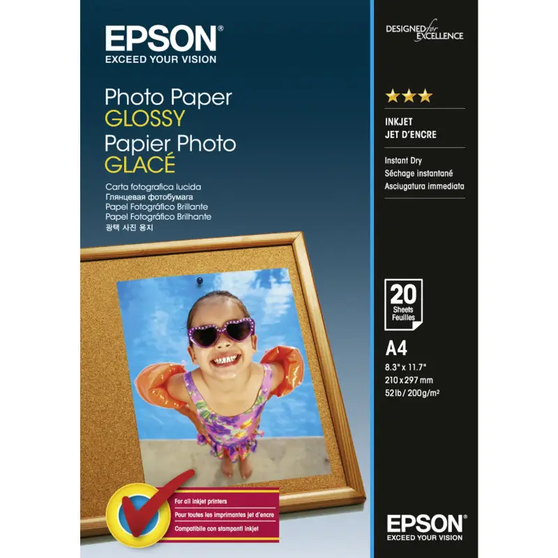 Epson Photo Paper Glossy A 4 20 kartek 200 g