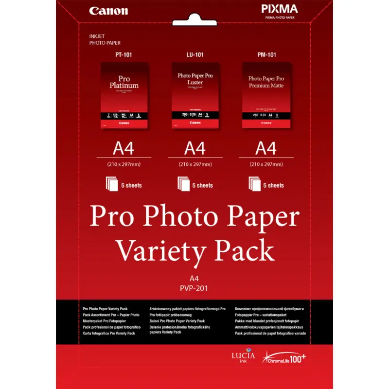 Canon PVP-201 Pro Photo Paper Variety Pack A 4 3x5 kartek