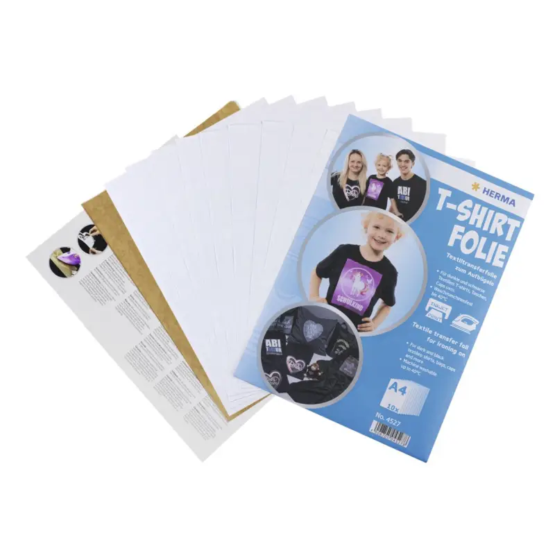 Herma T-Shirt Foil A4 f. dark + black Textiles 10 Sheets 4527