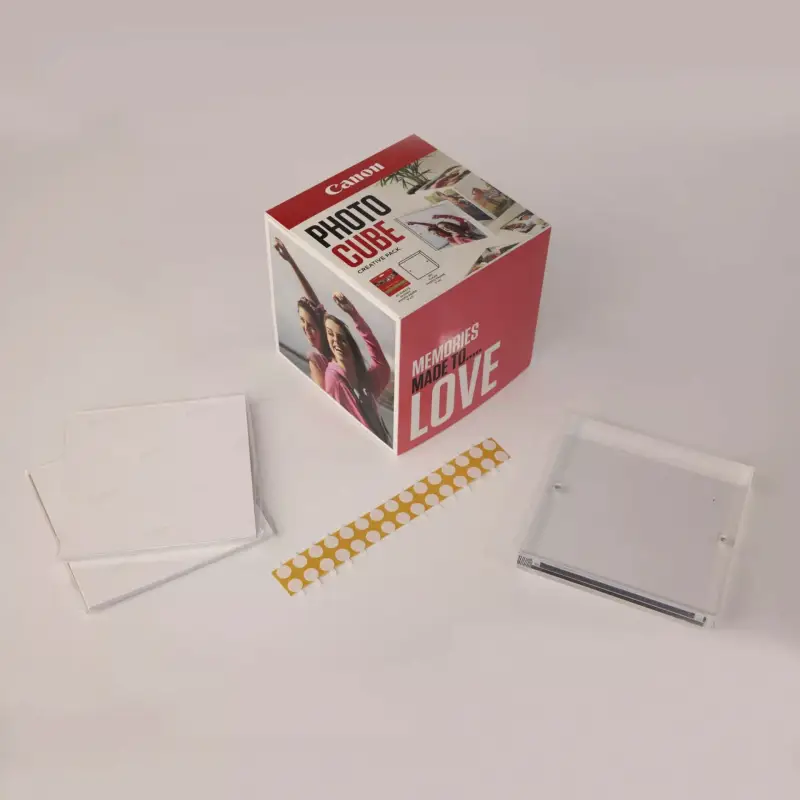 Canon PP-201 13x13 cm Photo Cube Creative Pack White Pink 40 Sh.