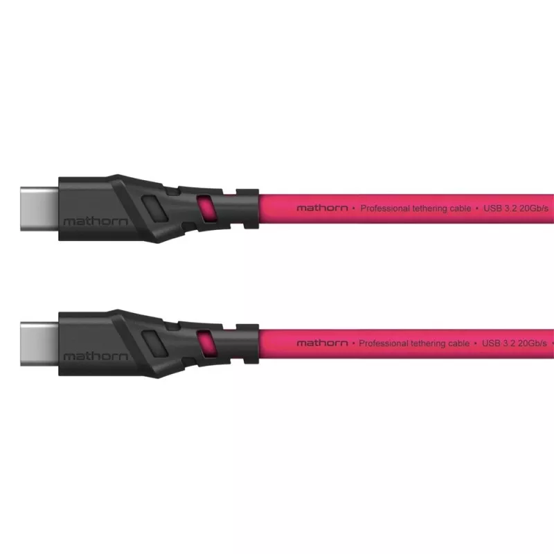 Kabel fotograficzny Mathorn MTC-210M 2m 20Gbps 4K 60Hz PD100W USB C-C Magenta