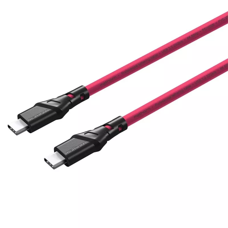 Kabel fotograficzny Mathorn MTC-210M 2m 20Gbps 4K 60Hz PD100W USB C-C Magenta