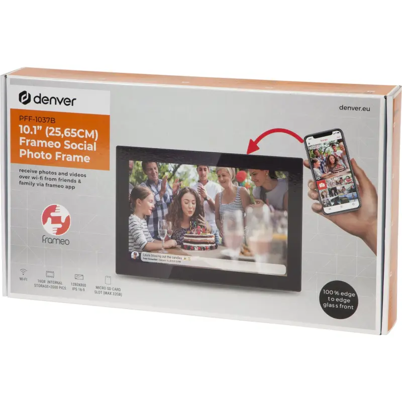 Denver Frameo PFF-1037 czarny 25,4cm (10,1 ) 16GB