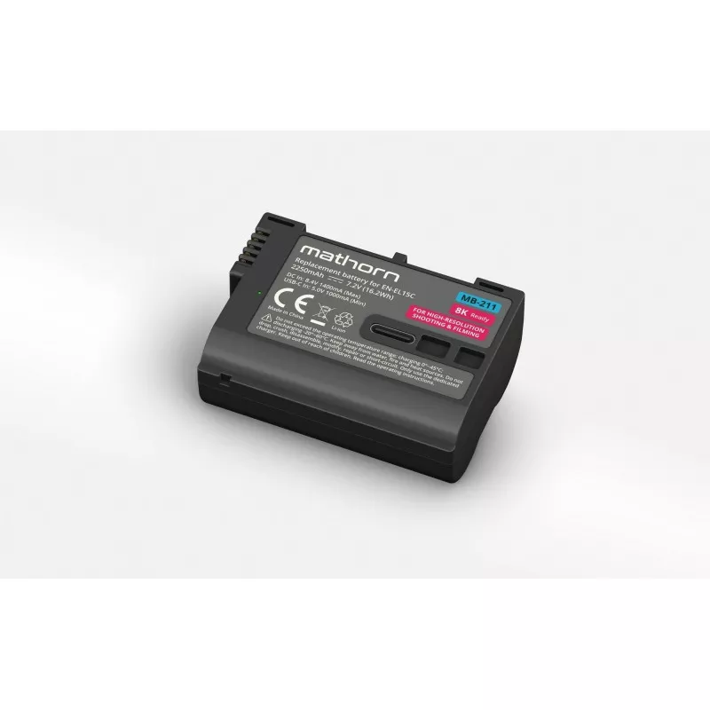 Bateria Mathorn MB-211A 2250mAh USB-C zamiennik EN-EL15C do Nikon Z8