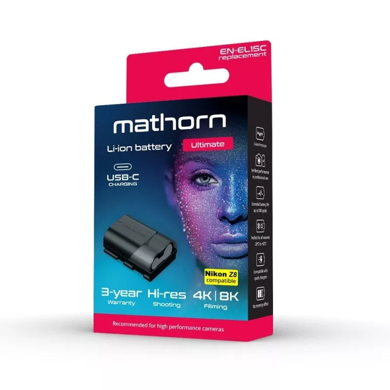 Bateria Mathorn MB-212A Ultimate 2400mAh USB-C zamiennik EN-EL15C do Nikon Z8