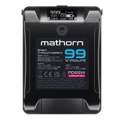 Bateria Mathorn MB-V99 6800mAh PD65W OLED USB-C 99Wh V-mount