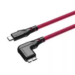 Kabel fotograficzny Mathorn MTC-531M 5m 10Gbps USB CA - MicroB 90° Magenta