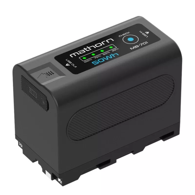 Bateria Mathorn MB-701 6700mAh 50Wh USB-C LED for NP-F770