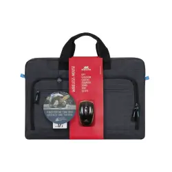 Rivacase 8058 Laptop Bag 17.3  black + wireless Mouse
