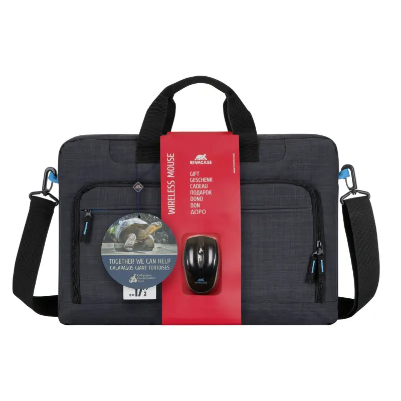 Rivacase 8058 Laptop Bag 17.3  black + wireless Mouse
