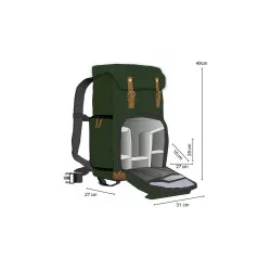 mantona plecak foto Luis Retro zielony