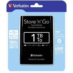 Verbatim Store n Go 2,5      1TB USB 3.0 black              53023