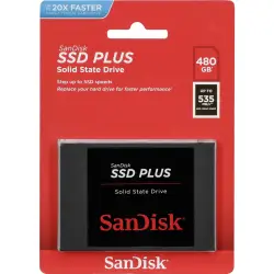 SanDisk SSD Plus           480GB Read 535 MB/s    SDSSDA-480G-G26