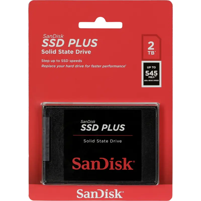 SanDisk SSD Plus             2TB Read 535 MB/s    SDSSDA-2T00-G26