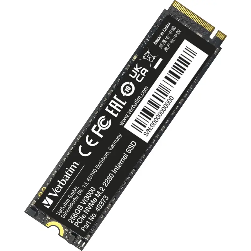 Verbatim Vi3000 M.2 SSD    256GB PCIe NVMe                  49373