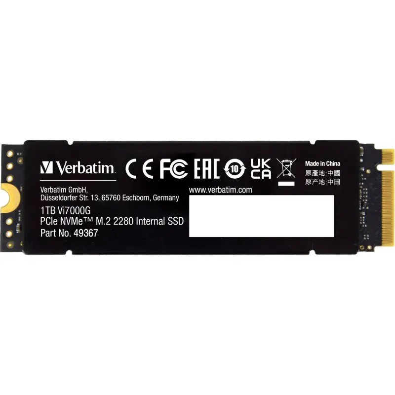 Verbatim Vi7000G M.2 SSD    1TB PCIe NVMe                  49367