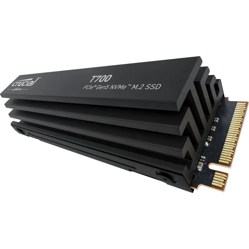 Crucial T700 with heatsink   1TB PCIe Gen5 NVMe M.2 SSD