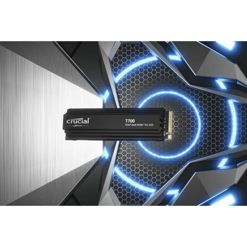 Crucial T700 with heatsink   2TB PCIe Gen5 NVMe M.2 SSD