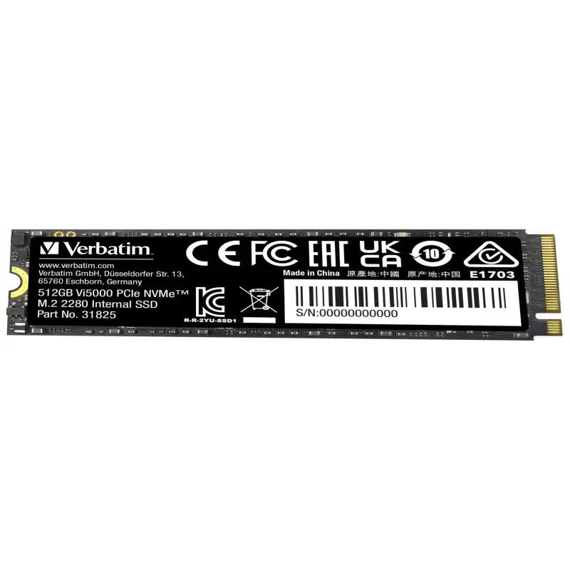 Verbatim Vi5000 M.2 SSD    512GB PCIe4 NVMe                 31825